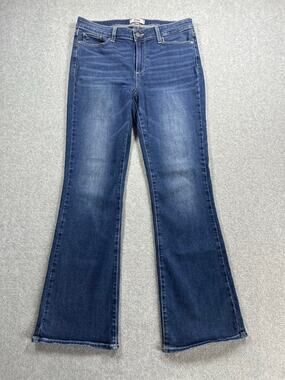 Paige Skyline Jean Women Size 31 Blue Denim High-Rise Bootcut Leg Casual Zip Fly